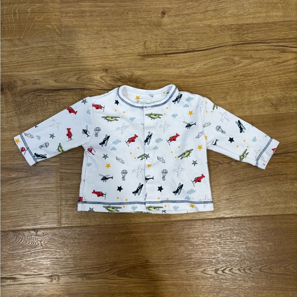 Kissy Kissy Airplane Button Front Pajama Top